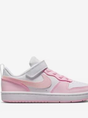 Nike Court Borough Pink Velcro Low-Top  Sneaker Sz 13.5